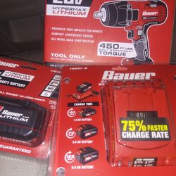 Bauer 1/2 In Impact Wench With Battery And Charger