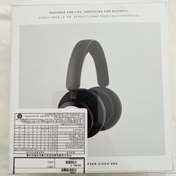NWT!!! Bang & Olufsen Cisco 980 premium wireless over-ear headset HS-WL-98 Black