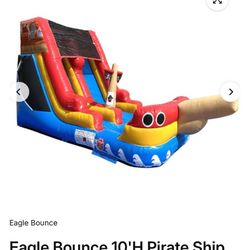 Pirate Ship Inflatable Slide