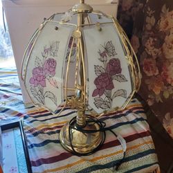 Vintage Floral Butterfly Lamp