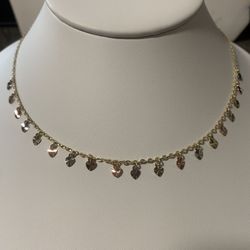 Gargantilla En Tres Oros 14k