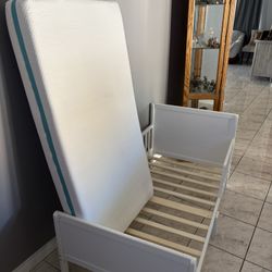 Brand New White Toddler Bed With Mattress