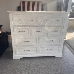 Extra Large White Dresser 49Hx 56Lx18D