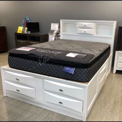 In Stock
Ireland White Finish Queen Bed