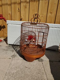 Vintage Chinese Bamboo Birdcage
