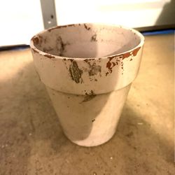 Painted Terra-Cotta Plant Pot