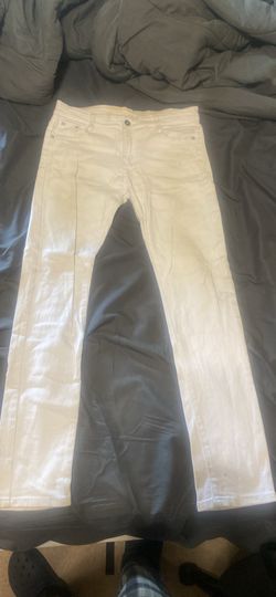 Slim white jeans