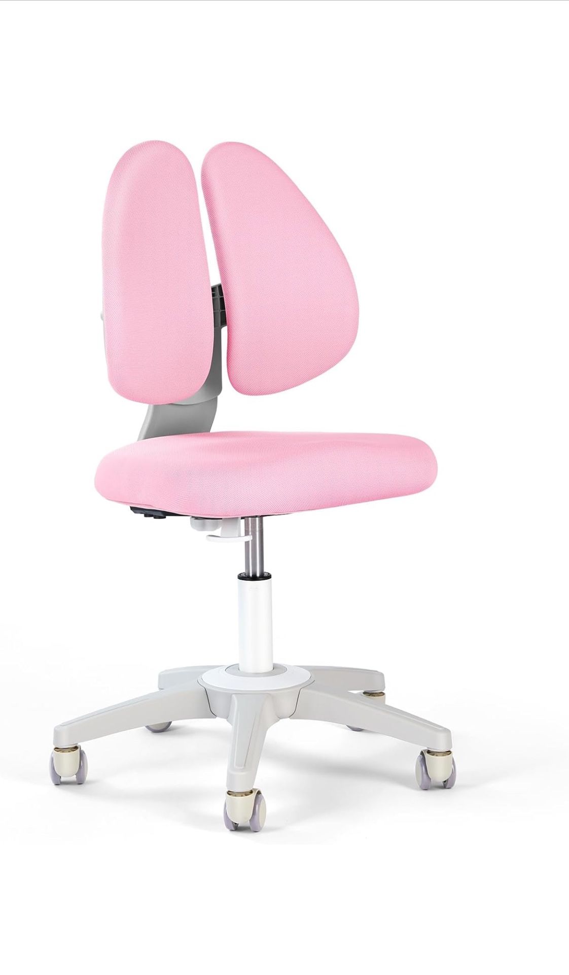 Height Depth Adjustable Kids Study Desk Chair Ergonomic 360° Computer Chair Pink