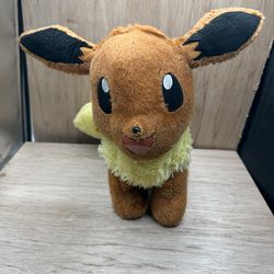 Eevee Build A Bear Plush Toy Figure 2016 Pokemon Stuffed Brown Without Sound