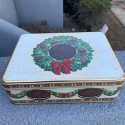 Vintage Tin Oreo Cookies 75th Anniversary 1(contact info removed) Christmas 