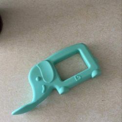 Munchkin The Baby Toon Silicone Teether Spoon Elephant - Mint