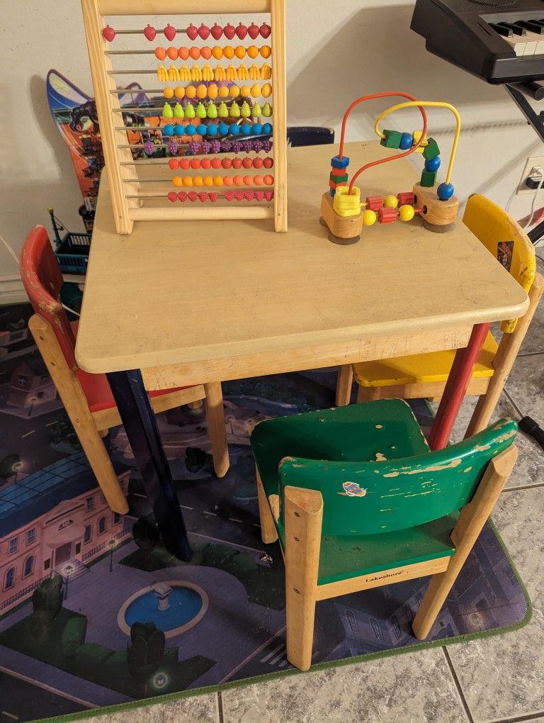 Lakeshore Table and Chairs Toys Included 