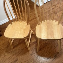 Light Oak Chairs (2) 