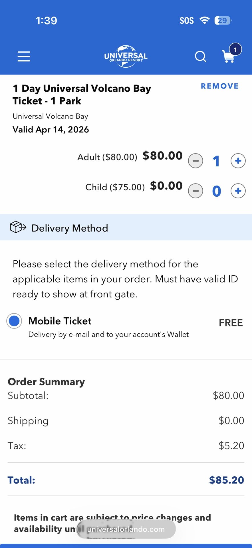 Volcano bay tickets