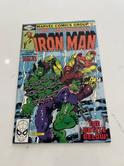 Invincible Iron Man #132 vs. Hulk Marvel Comics, The Battle Below! FN/VF