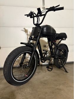 NEW 35+ MPH Electric Bike Dual Suspension•Black Sport Cruiser