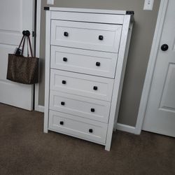 Tall White Dresser Excellent Condition 