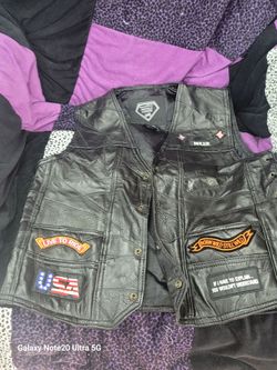 Brand new motorcycle leather vest