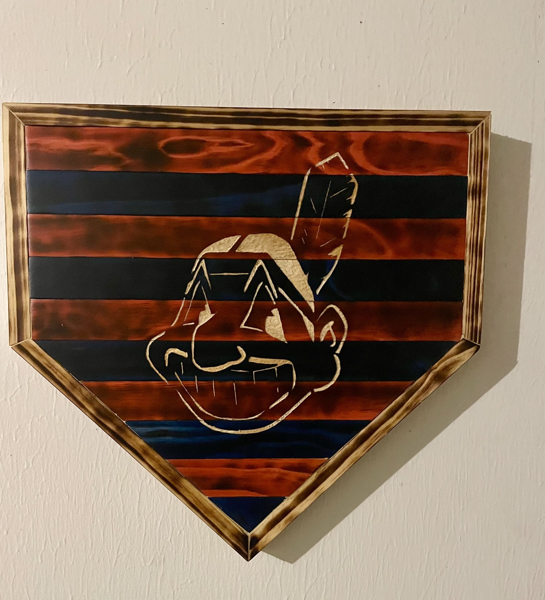 Chief Wahoo Wood Wall Decor