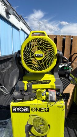 Ryobi ONE+ 18V 7.5" Bucket Top Misting Fan Kit