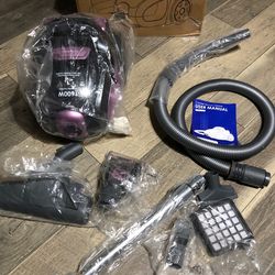 Canister Vacuum Cleaner, 32Kpa 1600W Bagless Vacuum Cleaner, Dust Full Indicator, H13 HEPA Filter, 3.7Qt Large Capacity, Lightweight Vac for Hard Floo