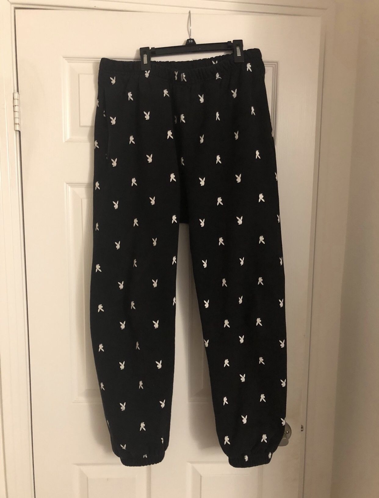 playboy sweatpants womens black