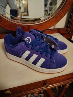 Brand New ADIDAS Campus suede blue/Ftw white Gum2 size 6.5 Y 8 W