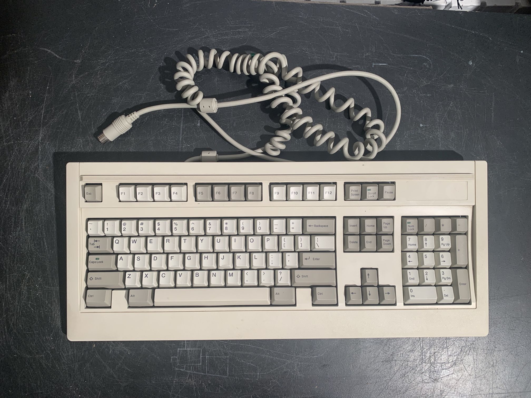 Fujitsu FKB4700 Vintage Mechanical Keyboard w/ 5 Pin DIN Connector