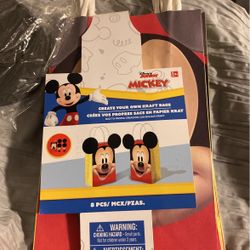 Mickey Mouse With Ears 8pc Kraft Bags