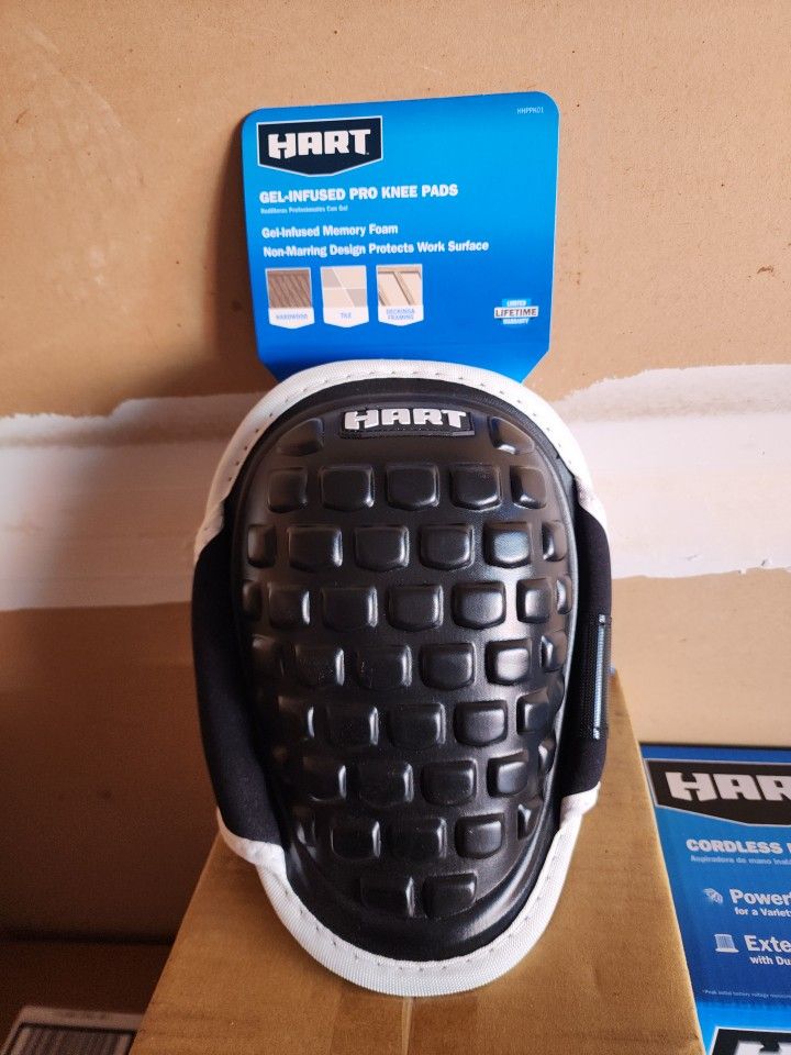 HART Gel-Infused Memory Foam Pro Work Knee Pads, One Size Fits All