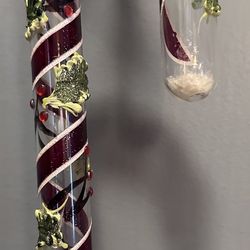 Painted Glass Candy Cane 