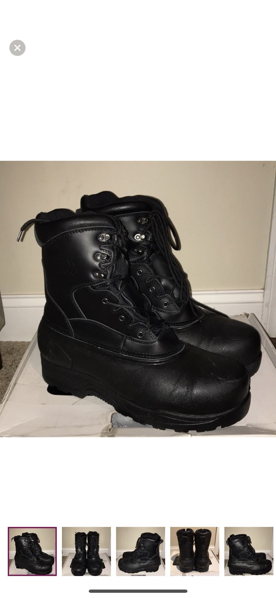 snow gear hand built rubber safety pac boots size 13