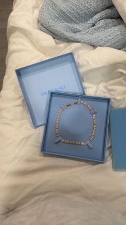 Swarovski necklace rose gold