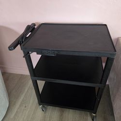 Rolling cart with power cord