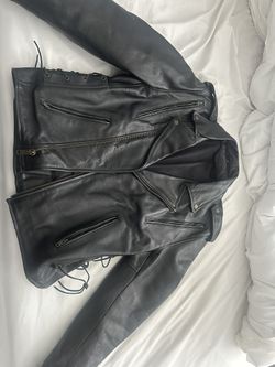 Motorcycle Leather Jacket Size M 