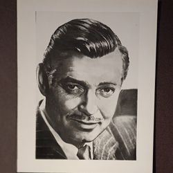 Clark Gable Movie Celebrity Star 8x10 Glossy Vintage Still Photo Picture Drawing Collectible