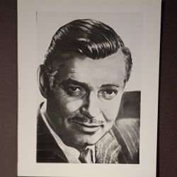 Clark Gable Movie Celebrity Star 8x10 Glossy Vintage Still Photo Picture Drawing Collectible