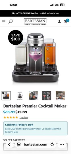 Bartesian Cocktail machine. NEW
