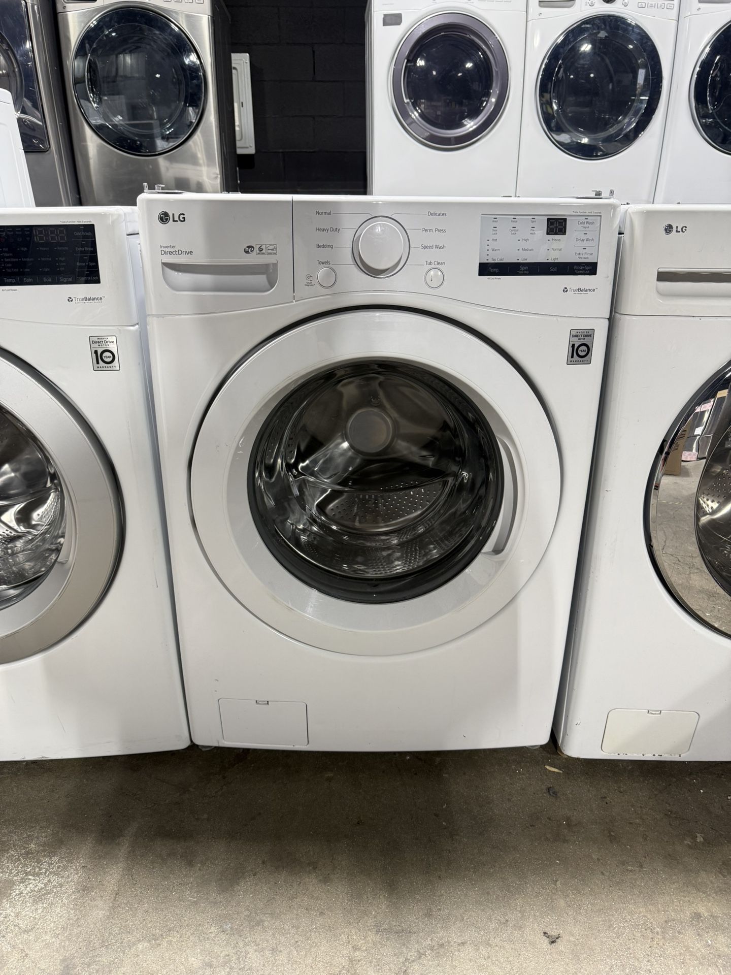 LG white LG front load washer