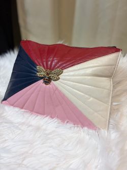 Gucci Queen Margaret Colorblocked Quilted Leather Clutch