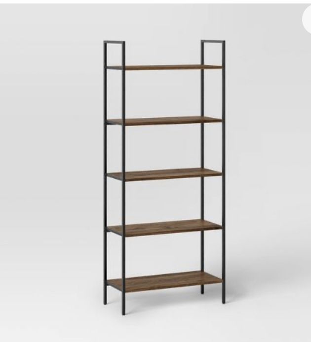 72" Loring 5 Shelf Ladder Bookshelf Black Friday Promo