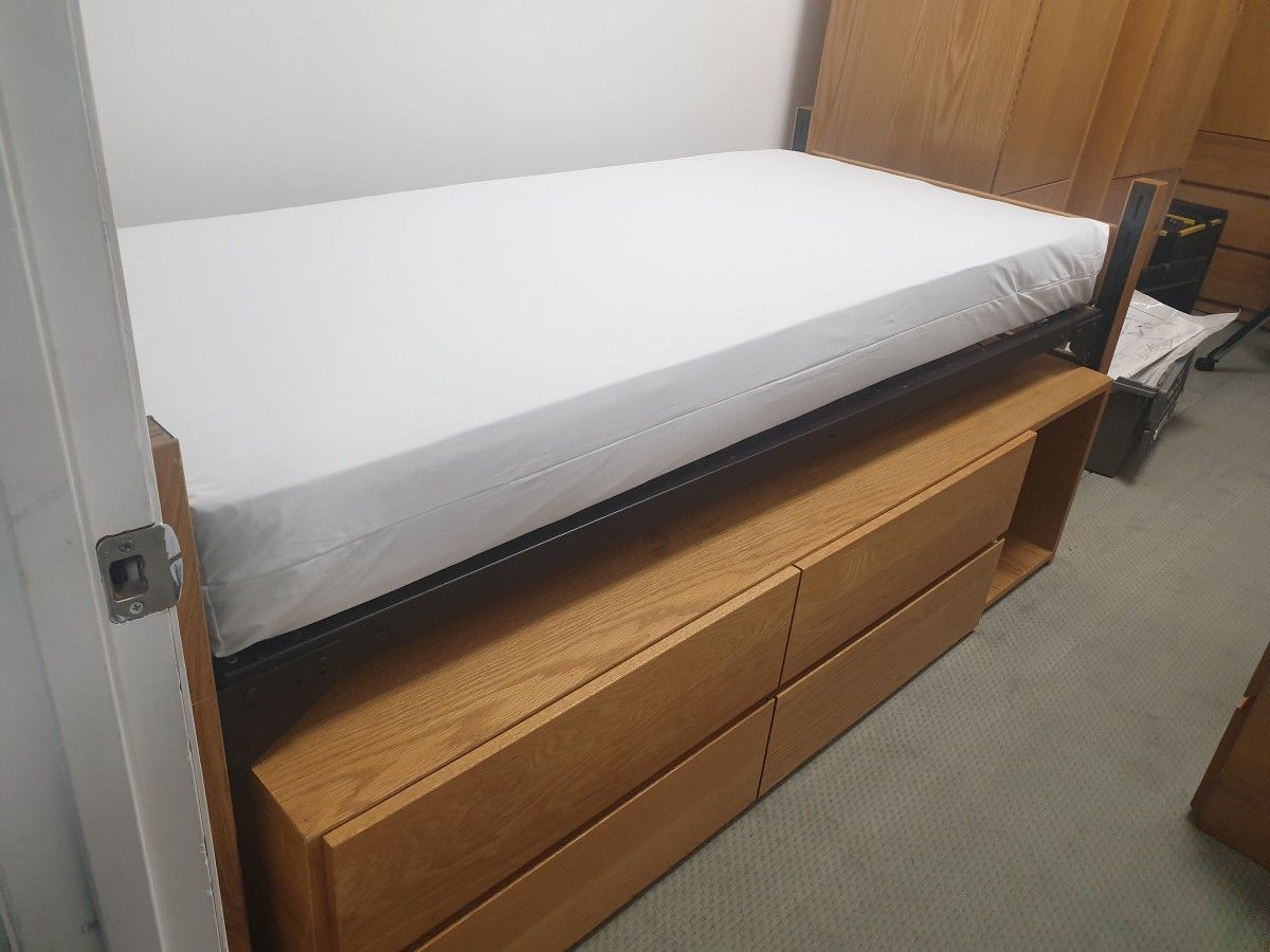 COMPLETE TWIN BED SET WITH BOTTOM DRESSER, BED AND FRAME, please....read all (HOME4)