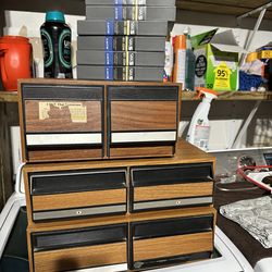 Vintage VCR Casette Holders w/lots of VHS