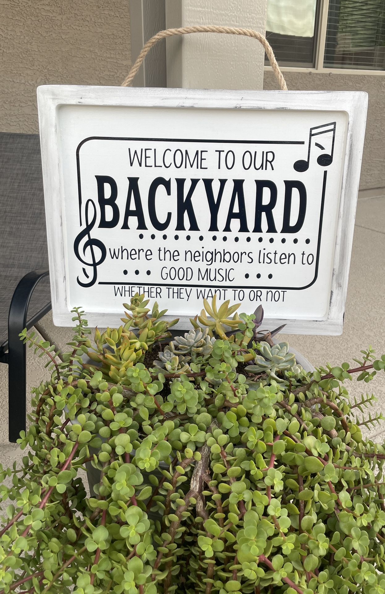 Backyard Wood Sign