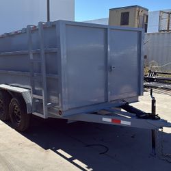 2025 Dump Trailer Diamond Plated Side Walls 