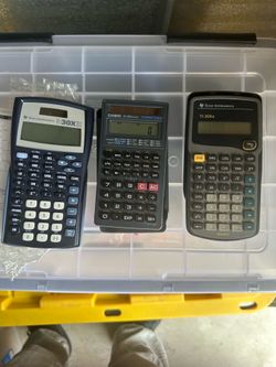 Lot of 3 Calculators-Texas Instruments-TI-30XllS,TI-30Xa, CASIO-fx-260SOLAR FRAC