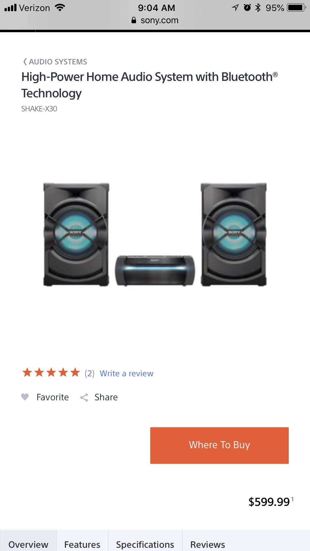 sony speaker system blue