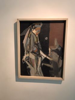 1960s Mid Century Modern * Original Framed Oil Painting 