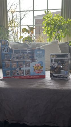 Marvel Funko Bundle – Captain America Limited Edition + Avengers Bitty Pop 12-Pack