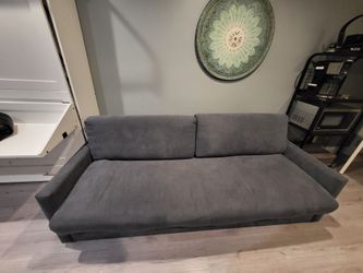 Gray Fabric 3-Seat Sofa